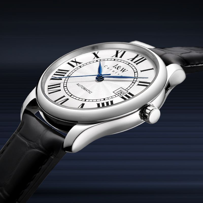 PSQ-I&W665​ Men's Watch Miyota Automatic Movement, Stainless Steel Case, Water Resistance, Solid Stainless Steel Leather Strap, Diver Functions  Daytime Illumination