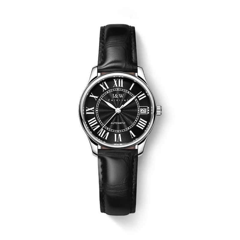 PSQ-I&W665​ Men's Watch Miyota Automatic Movement, Stainless Steel Case, Water Resistance, Solid Stainless Steel Leather Strap, Diver Functions  Daytime Illumination