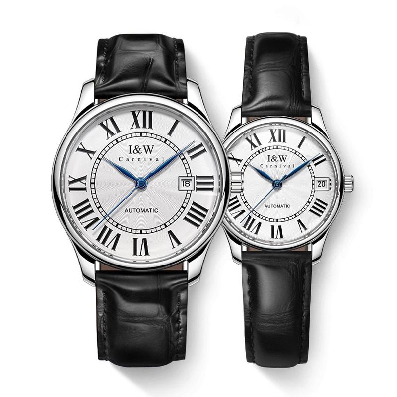 PSQ-I&W665​ Men's Watch Miyota Automatic Movement, Stainless Steel Case, Water Resistance, Solid Stainless Steel Leather Strap, Diver Functions  Daytime Illumination