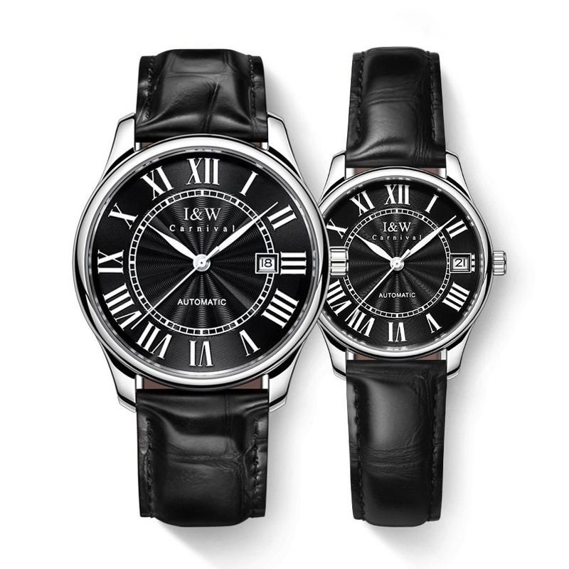 PSQ-I&W665​ Men's Watch Miyota Automatic Movement, Stainless Steel Case, Water Resistance, Solid Stainless Steel Leather Strap, Diver Functions  Daytime Illumination