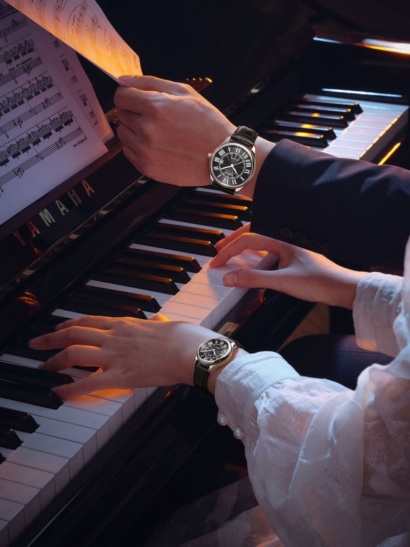 PSQ-I&W 665 Couple's Quartz Watch Romantic Dial Sapphire Scratch-Resistant Glass Witness Love Time Belt quartz watch