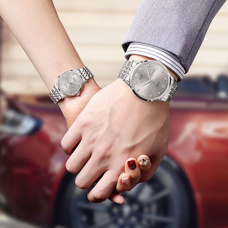 PSQ-I&W512G Women's Automatic Mechanical Watch with Japanese NH36A Movement, Stainless Steel Case, Sapphire Glass, Diamond Inlay, Single Calendar