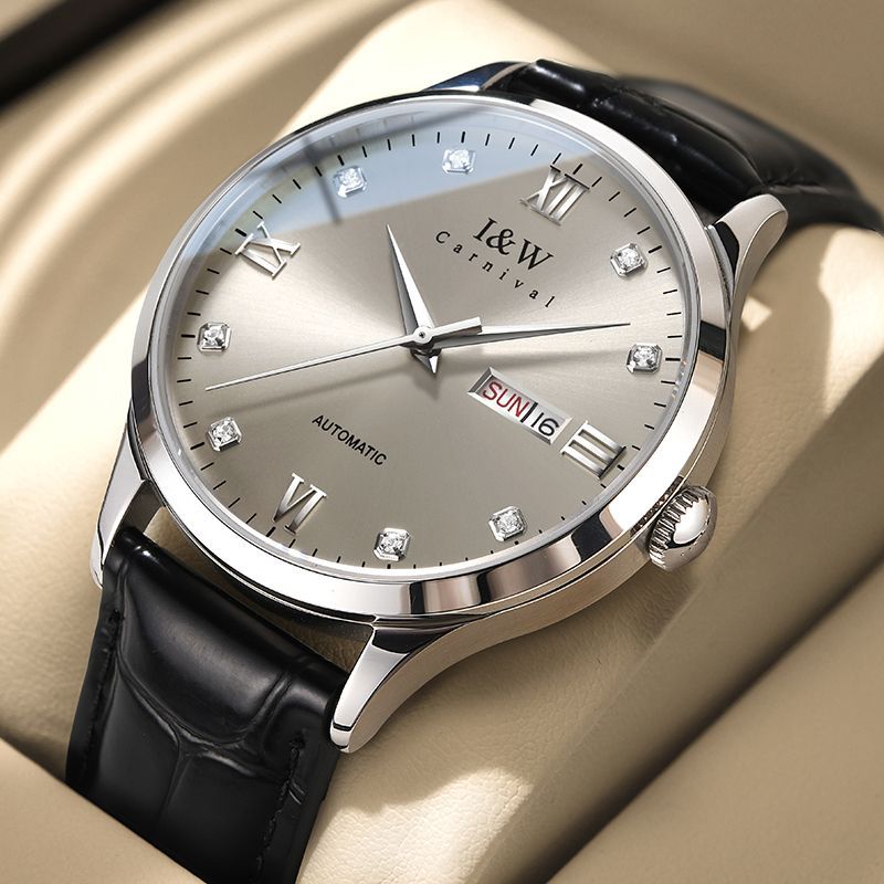 PSQ-I&W 5121 Swiss Fashion Light Luxury Mechanical Watch Stainless Steel Sapphire Crystal Butterfly Clasp for Men Women