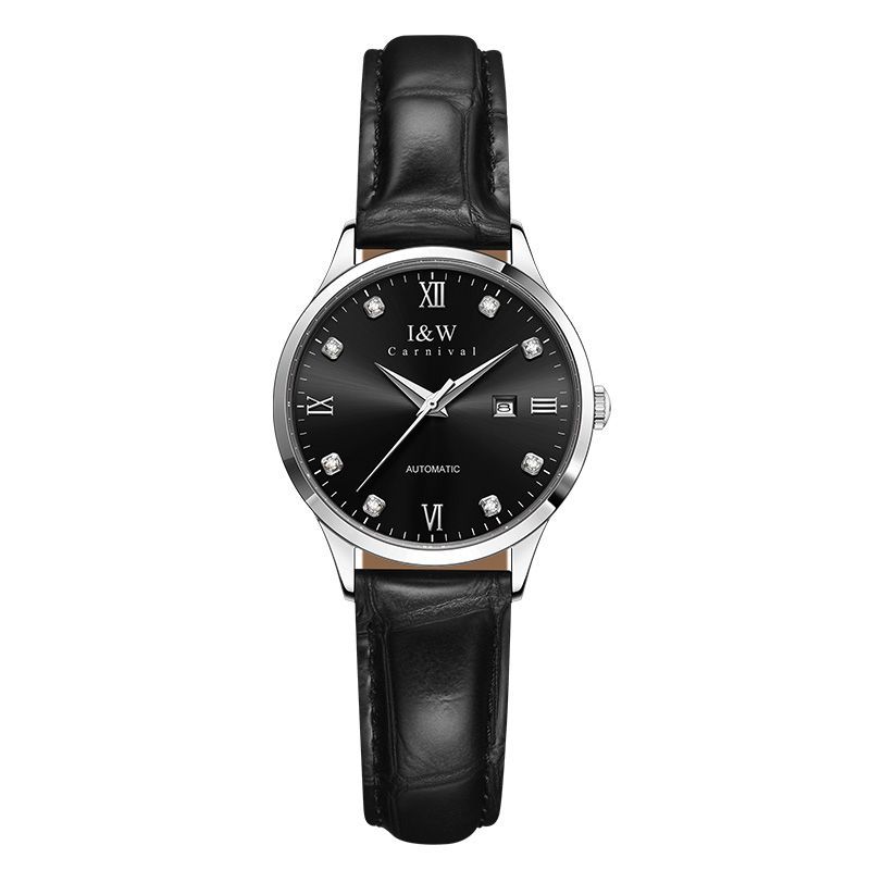 PSQ-I&W 5121 Swiss Fashion Light Luxury Mechanical Watch Stainless Steel Sapphire Crystal Butterfly Clasp for Men Women