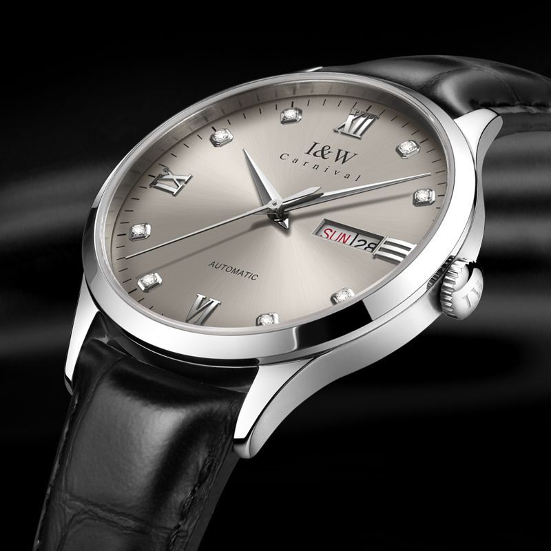 PSQ-I&W 5121 Swiss Fashion Light Luxury Mechanical Watch Stainless Steel Sapphire Crystal Butterfly Clasp for Men Women