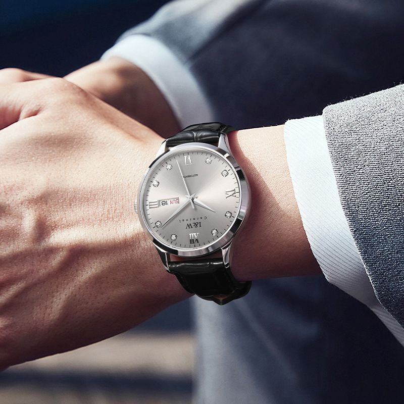 PSQ-I&W 5121 Swiss Fashion Light Luxury Mechanical Watch Stainless Steel Sapphire Crystal Butterfly Clasp for Men Women