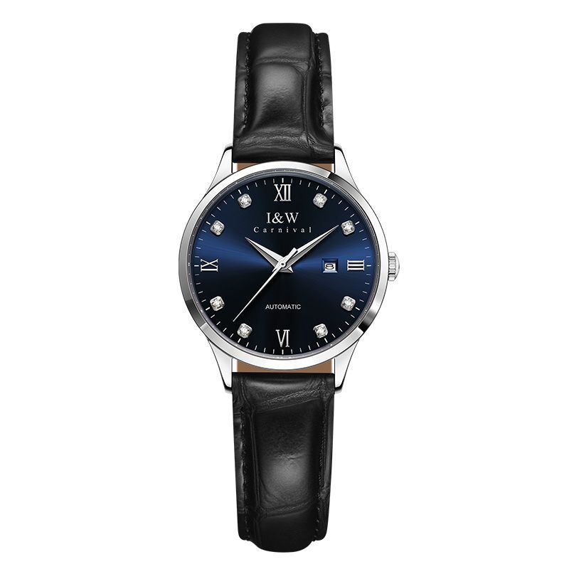 PSQ-I&W 5121 Swiss Fashion Light Luxury Mechanical Watch Stainless Steel Sapphire Crystal Butterfly Clasp for Men Women