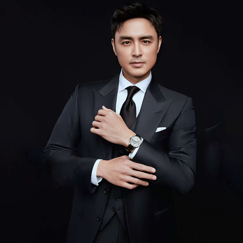 （S）570I&W Men's Custom Logo 40mm Elegant Skeleton Automatic Mechanical Watch - Stainless Steel