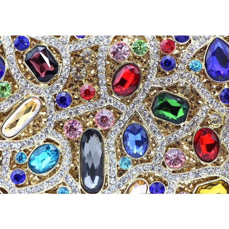 Caiyue B81 Banquet Bag Swarovski Crystals Hand Inlaid Alloy Body Leather Lining Customizable Evening Dress Match