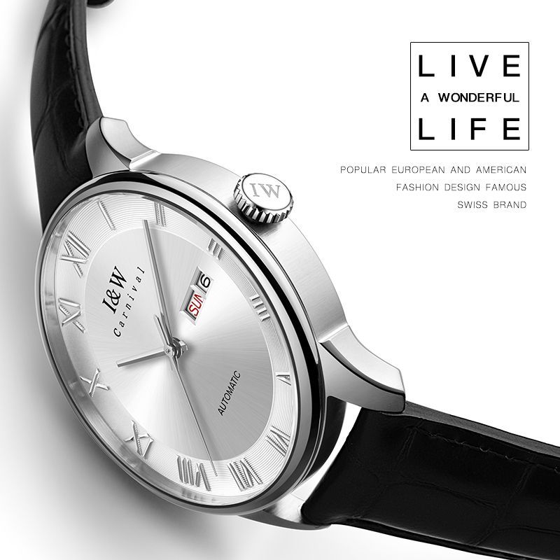 PSQ-I&W513 Stainless Steel Watch Miyota 8205 Seiko NH36 Movement Sapphire Crystal Deployant Clasp Men's Wristwatch