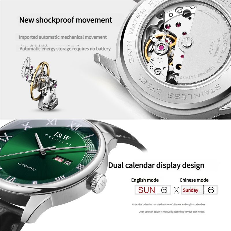 PSQ-I&W513 Stainless Steel Watch Sapphire Blue Miyota 8205 Seiko NH36 Movement Sapphire Crystal Deployant Clasp Men's Wristwatch