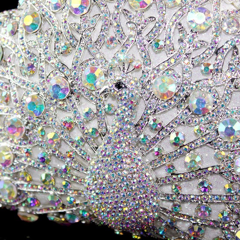 Angel Horse G146 Light Luxury Evening Clutch Bag Swarovski Crystals Hollow Out Inlaid Alloy Handmade Custom Lambskin Lining Handheld for Annual Dinner High-End Party