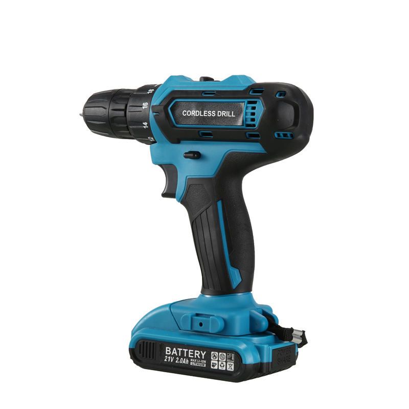 This 21V lithium-ion cordless drill works as an electric screwdriver too—an essential handheld power tool. Great for drilling holes and driving screws, it suits home DIY, assembly, and light repairs, blending portability with reliable performance.