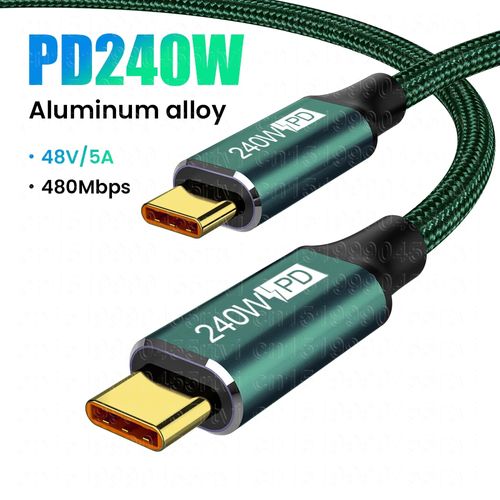 PD3.1 240W USB Type C to C Cable Fast Charging Wire