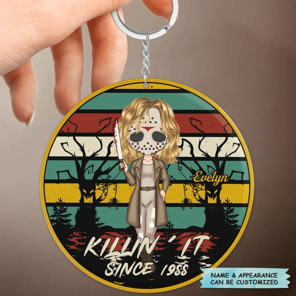 Personalized Keychain - Gift For Halloween - Killin' It