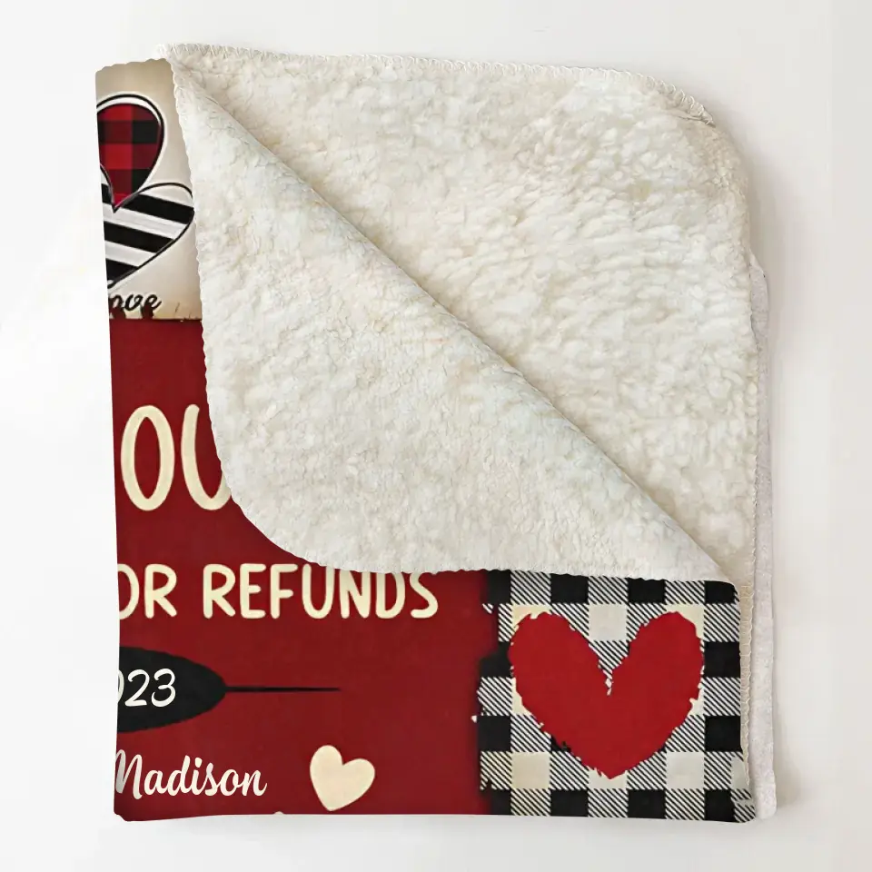 I Am Yours No Returns Or Refunds - Personalized Custom Blanket - Christmas Gift For Couple, Wife, Husband