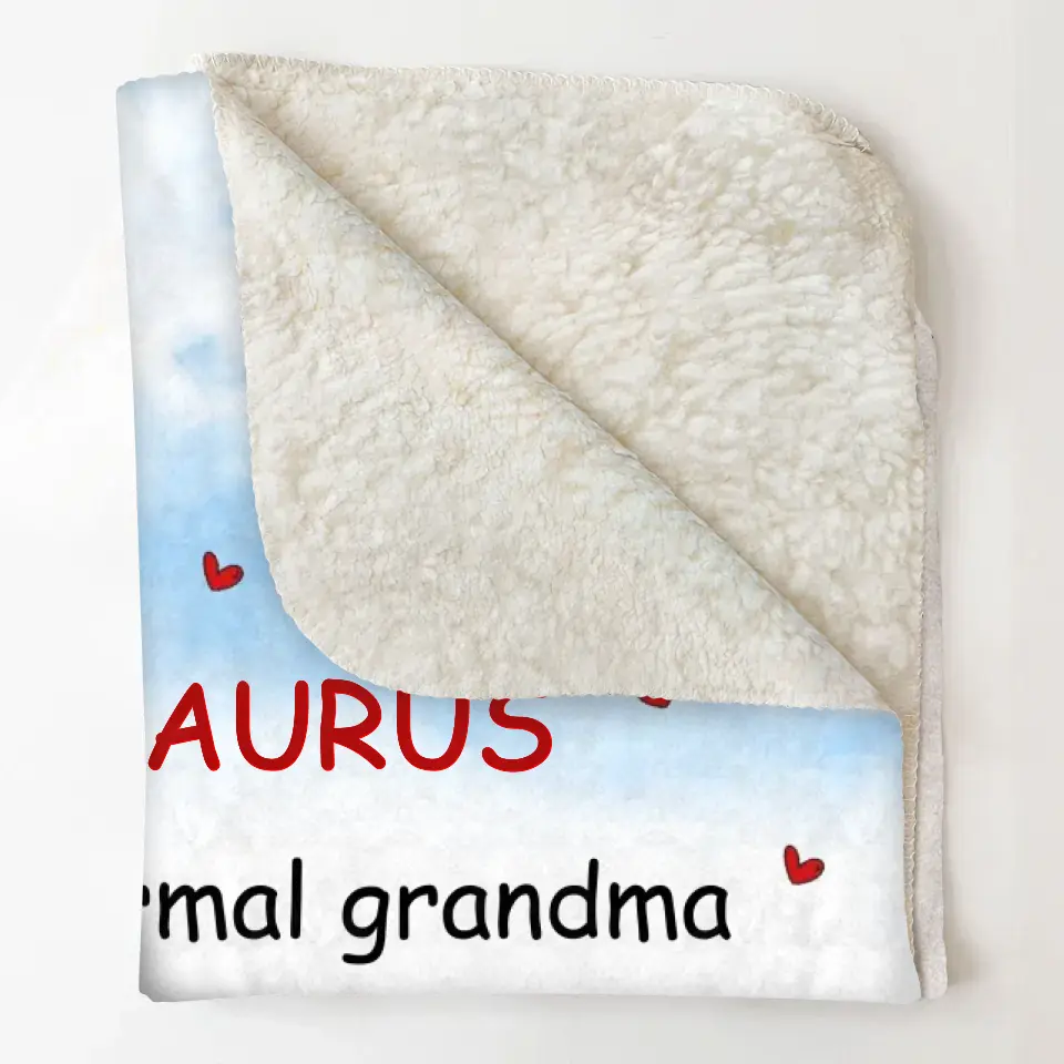 Grandmasaurus Like A Normal Grandma - Personalized Blanket - Gift For Grandma