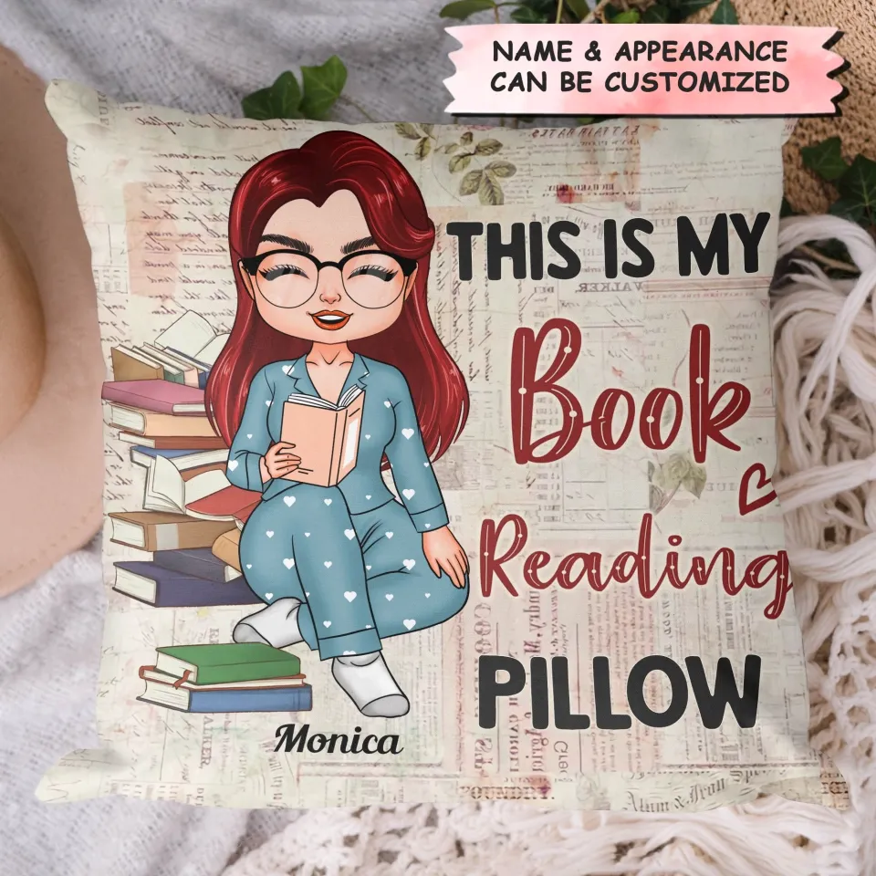 Personalized Pillow Case - Gift For Reading Lover - My Book Reading Pillow