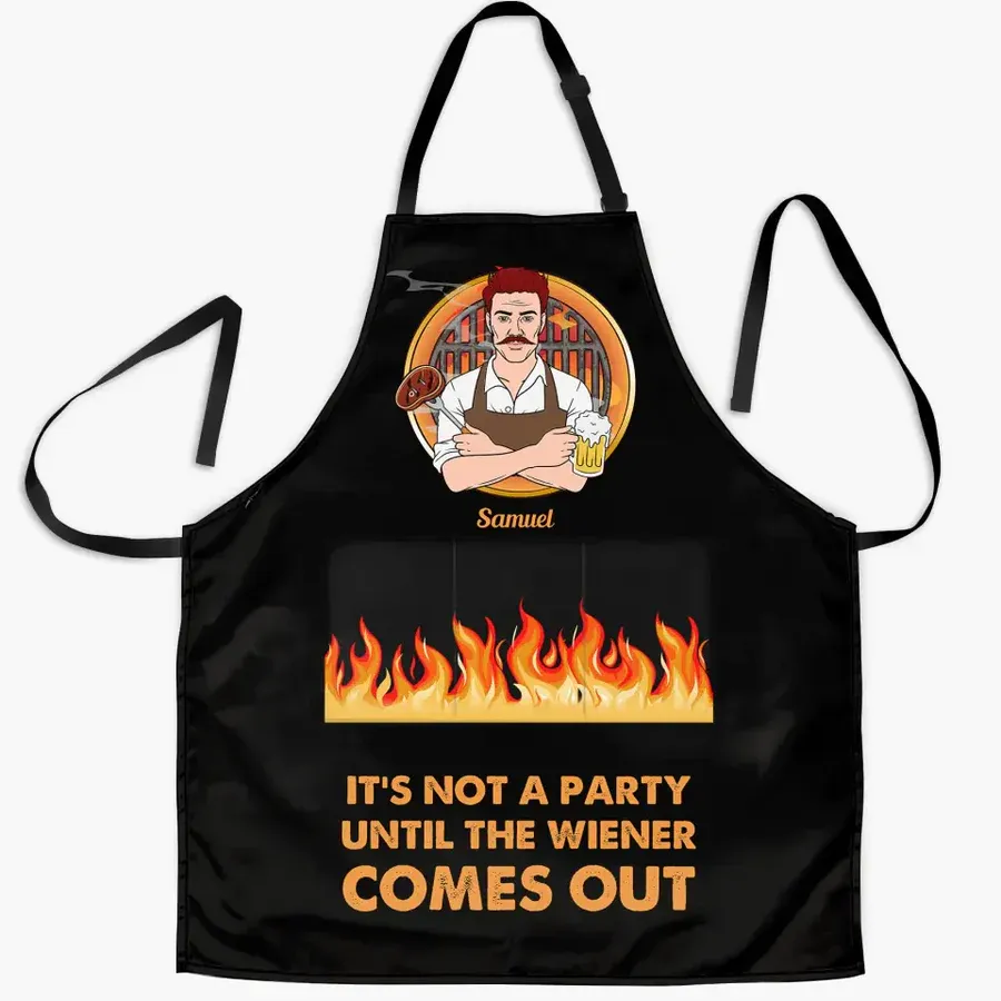 Personalized Apron - Father's Day Gift For Dad, Grandpa - Not A Party