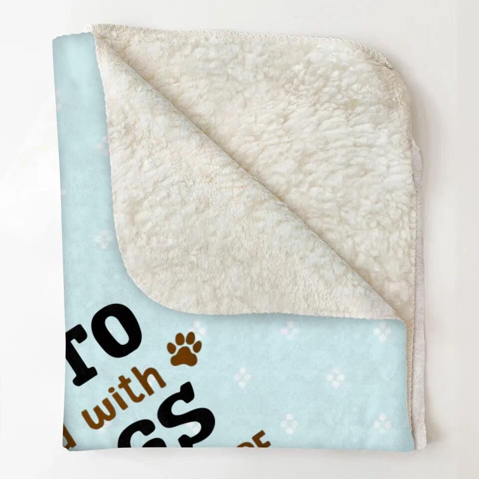 Personalized Blanket - Gift For Dog Lover - Too Peopley Out There ARND018