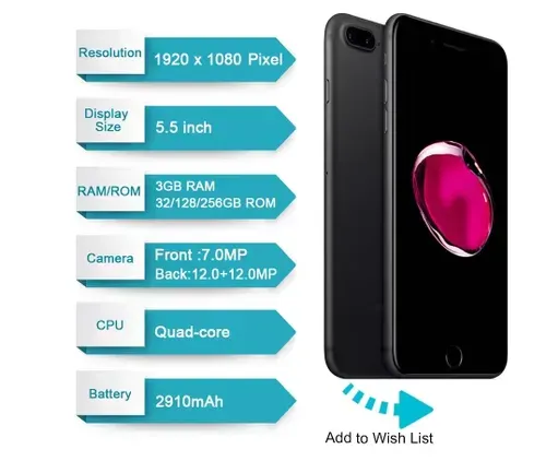 iPhone 7plus 3+128G Black