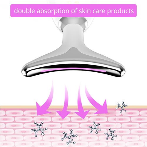 EMS Thermal Neck Lifting And Tighten Massager Electric Microcurrent Wrinkle Remover LED Photon Face Beauty Device For Woman 485 sales