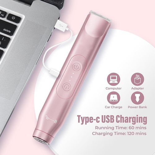 Customizable Rechargeable 2 in 1 Multifunctional Electric Body Facial Hair Remover Bikini Trimmer for Women