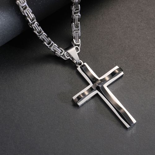 Hip Hop Christian Cross Stainless Steel Men's Pendant Necklace 133 sales