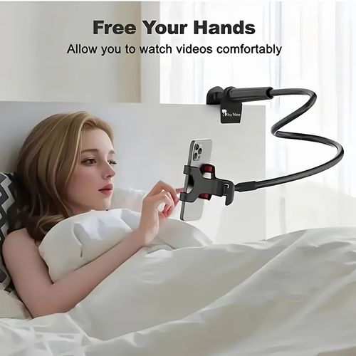 360° Rotating Desktop Phone Stand with Spiral Base - Hands-Free Lazy Phone Holder