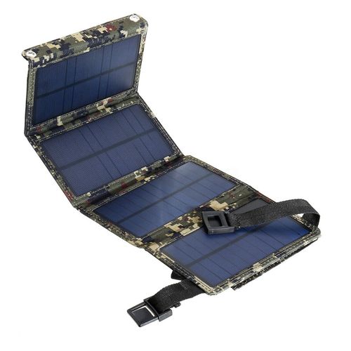 20W Foldable Solar Charging Panel – Waterproof & Dustproof Portable Power Bank for Travel, Outdoor & Emergency Use (Camouflage Design)