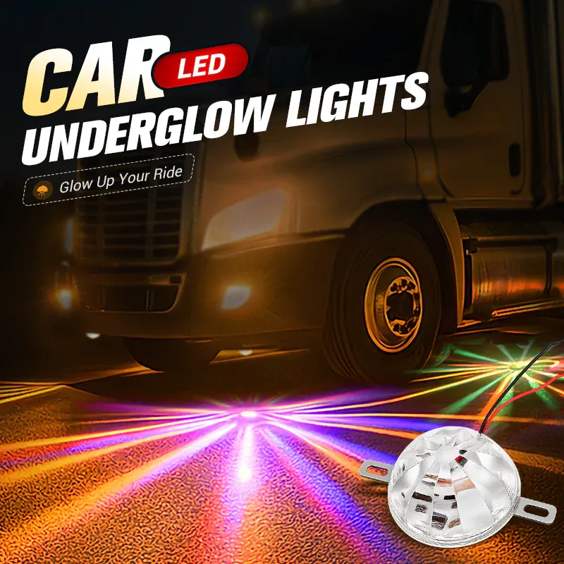 Waterproof LED colorful underbody lights for cars, motorcycles, and trucks (universal 12V-80V)
