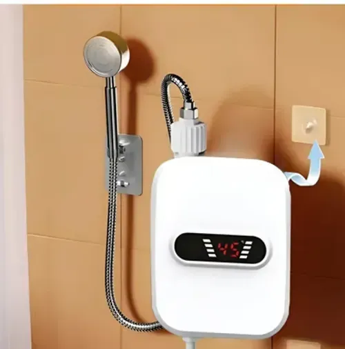 Aquecedor de água termostático instantâneo Instant heat, no water storage or preheating required. Use the same amount of water and electricity as you use, eliminating the need for repeated heating and preserving, eliminating waste at home.