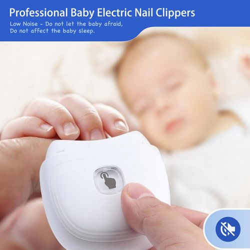 Electric Nail Clippers, USB Rechargeable Automatic Nail Clippers with Nail Clip Storage and LCD Light, Safe Electric Nail Trimmer for Adults, Elderly, Babies, Kids (White)