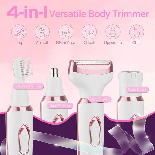 The Lady Shaver 4-in-1 is the quick and safe solution for painless hair removal. 👌