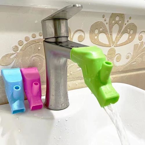 💎9Pieces Faucet Water Tap Extenders,Kitchen Sink Faucet Connector,Silicone Flexible Facucet Extension Without Water Waste and Splashing (3pcs Blue  3pcs Green 3pcs  Pink)