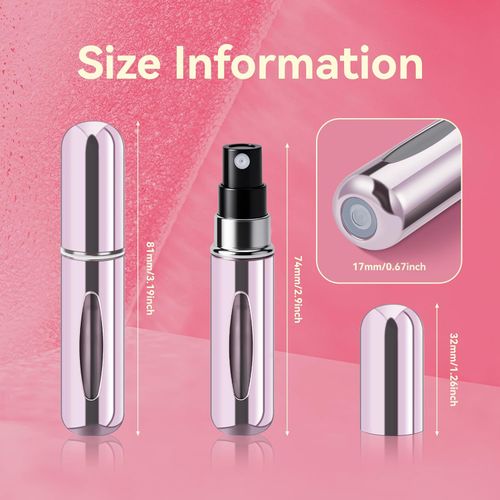 Yamadura Mini Refillable Perfume Portable Atomizer Bottle Refillable Perfume Spray, Refill Pump Case for Traveling and Outgoing (5ml, 4 Pack) 4