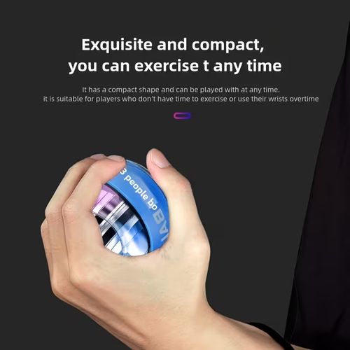 Wrist Strength Training Balls, Grip Balls, And Fitness Gyroscope Balls Are Used by Young People to Stress And for Muscle Workouts, Focusing on Hand Strength Training