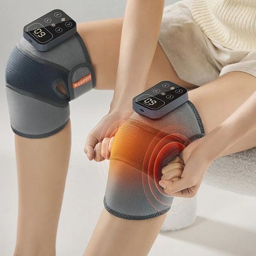 MAXwarm 4.0 Cordless Knee Massager 2025 Upgraded Version Electric Heated Knee Pad with 5 Heat Levels and 3 Vibration Modes for Pain Relief Suitable for Men and Women