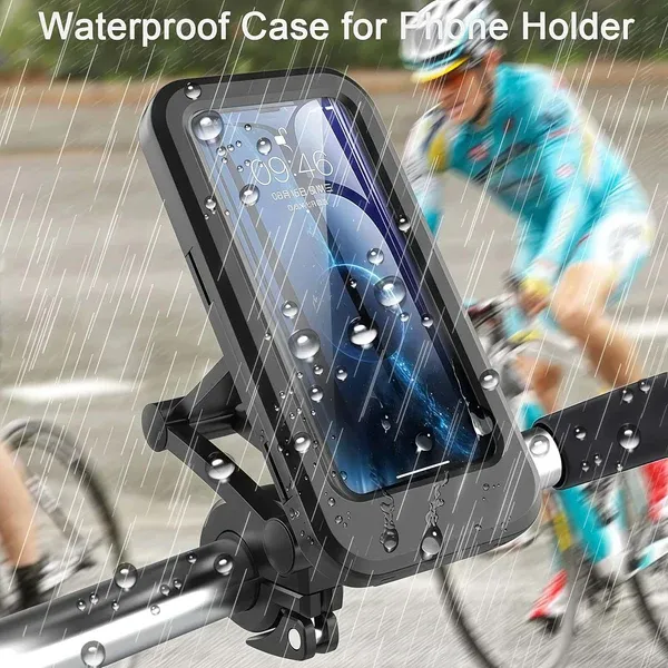 Motorcycle Waterproof Magnetic Phone Holder - Retractable Cell Phone Navigation Bracket for Bikes