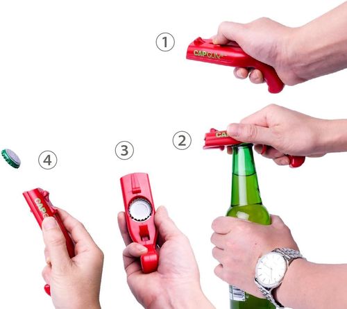 Bottle Cap Gun | Portable Beverage Bottle Opener, Bottle Cap Transmitter, Kitchen Party Supply Tools, Plastic,