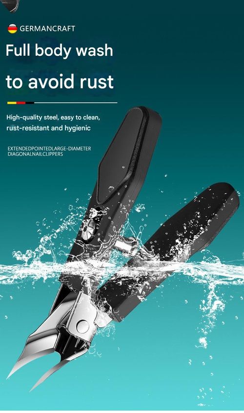 Ultra-sharp bevel nail clippers with lock, stainless steel bevel anti-splash nail clippers for thick hard nails, eagle beak, nail groove