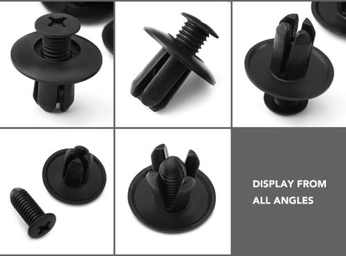 100 universal automotive fastening clips, suitable for Toyota, Ford, Honda, Smart Fortwo and Forfour models.