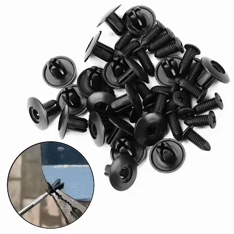 100 universal automotive fastening clips, suitable for Toyota, Ford, Honda, Smart Fortwo and Forfour models.