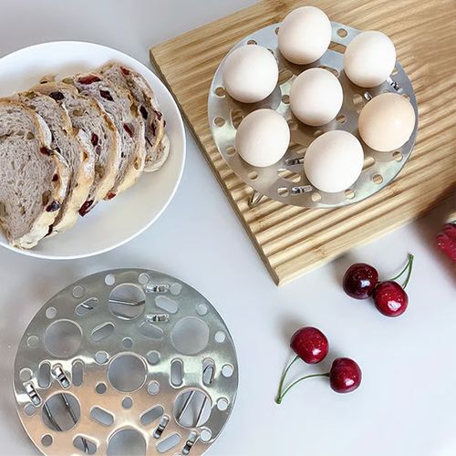 Silver Stainless Steel Steamer Rack with Stand for Cooking