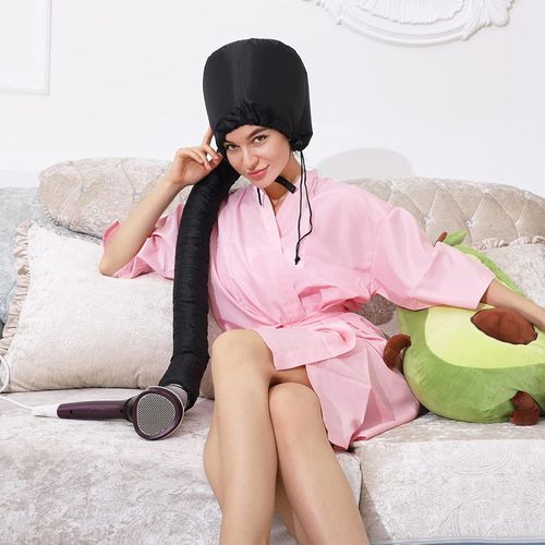 Soft Bonnet Hair Dryer Attachment with Hose, Speed Up Full Hair Drying, No Damage to Hair, Easy to Wear, Suitable for All Head Shapes
