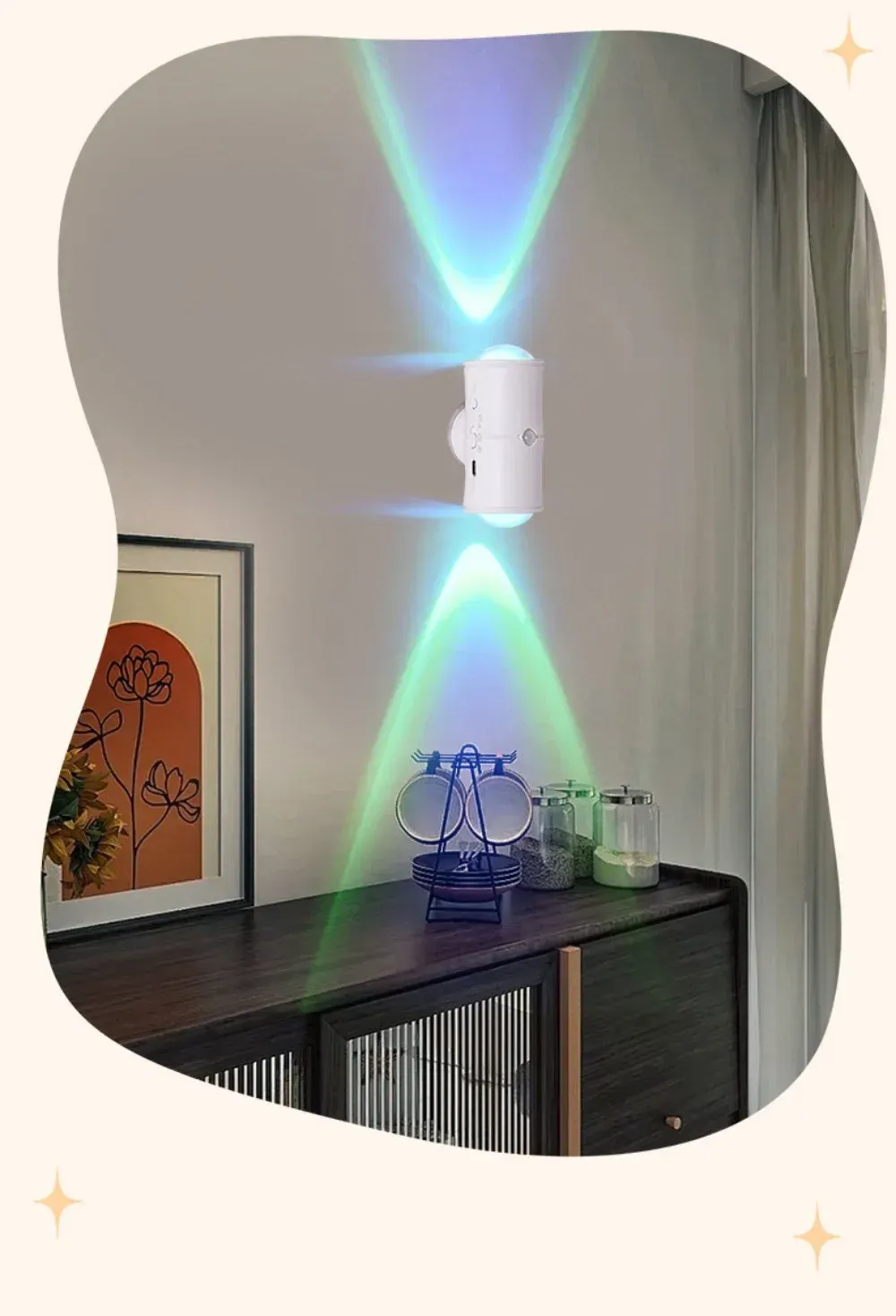 Automatic Motion Sensor Night Light – Human Body Detection, 7 Color LED Wall Lamp