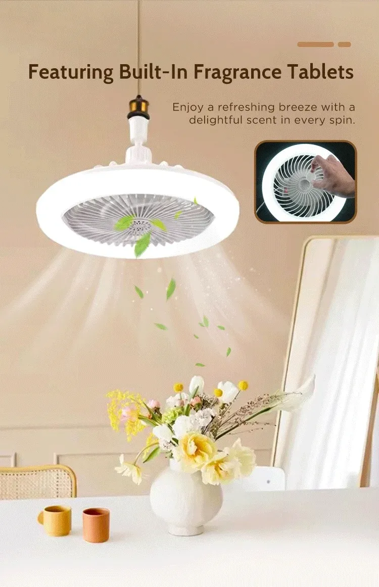 2026 upgraded model Remote Control Aromatherapy Ceiling Fan with Light