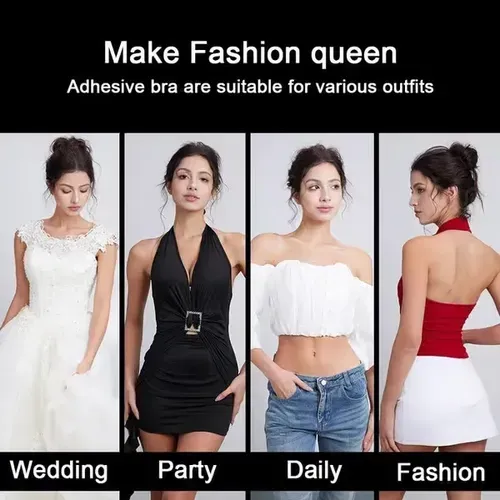 🌷Bust B Applicable Invisible Diva Strapless Backless Push up Bra Patented new technology skin-like waterproof adhesive. Not drop! Not drop! Not drop!