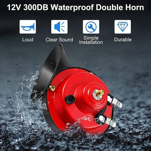 🚨110DB Train Horn—Small Size, BIG Sound!&🔥Modified 12V snail horn for motorcycles, universal 150dB tweeter, waterproof car horn🔥