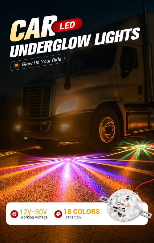 Waterproof LED colorful underbody lights for cars, motorcycles, and trucks (universal 12V-80V)